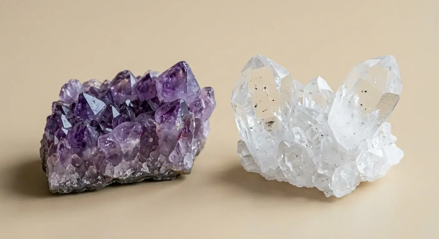 Amethyst oder Bergkristall: Zwei Quarze im Vergleich