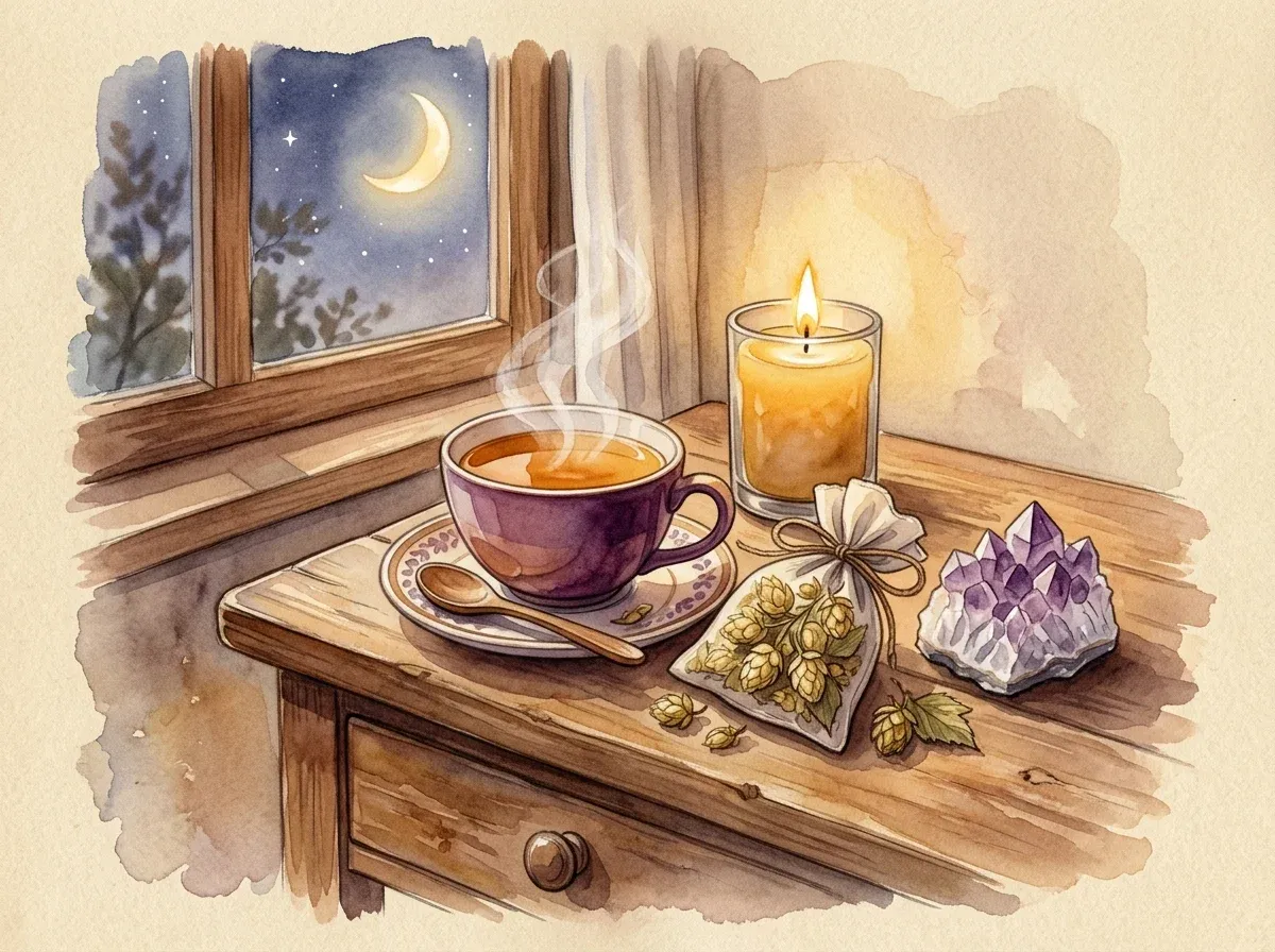 Baldrian, Lavendel und Amethyst: überlieferte Abendrituale für die Nacht