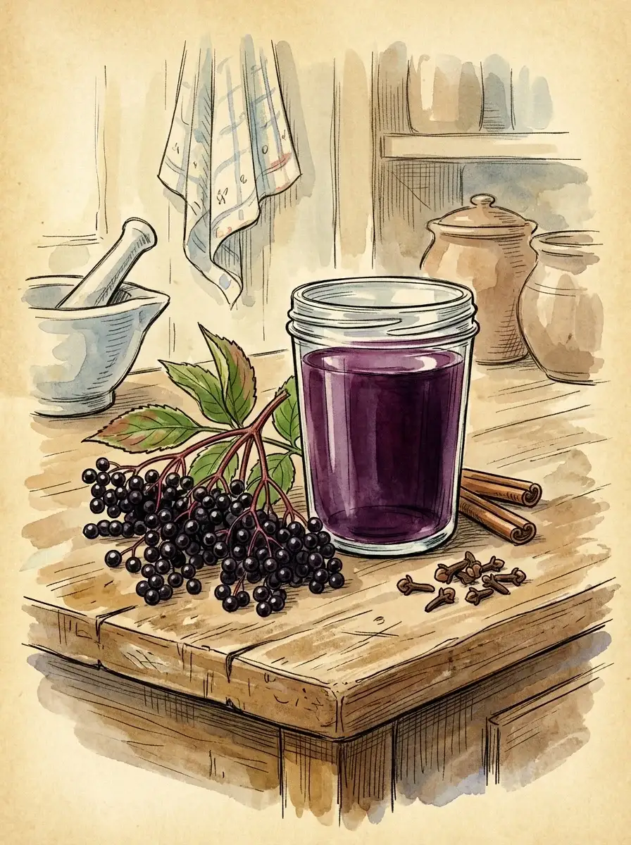 Holundersaft — Illustration