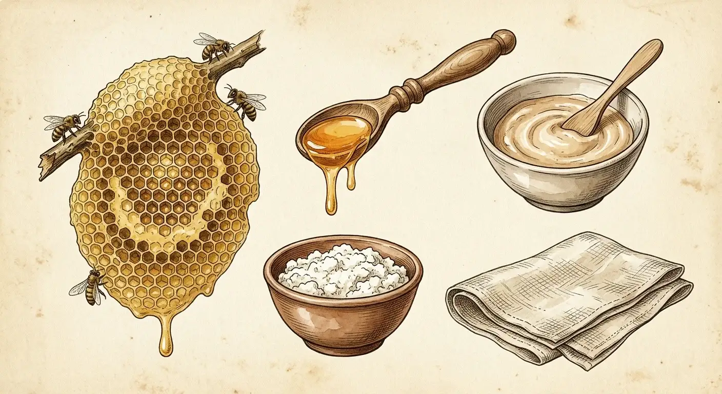 Honig-Gesichtsmaske — Illustration