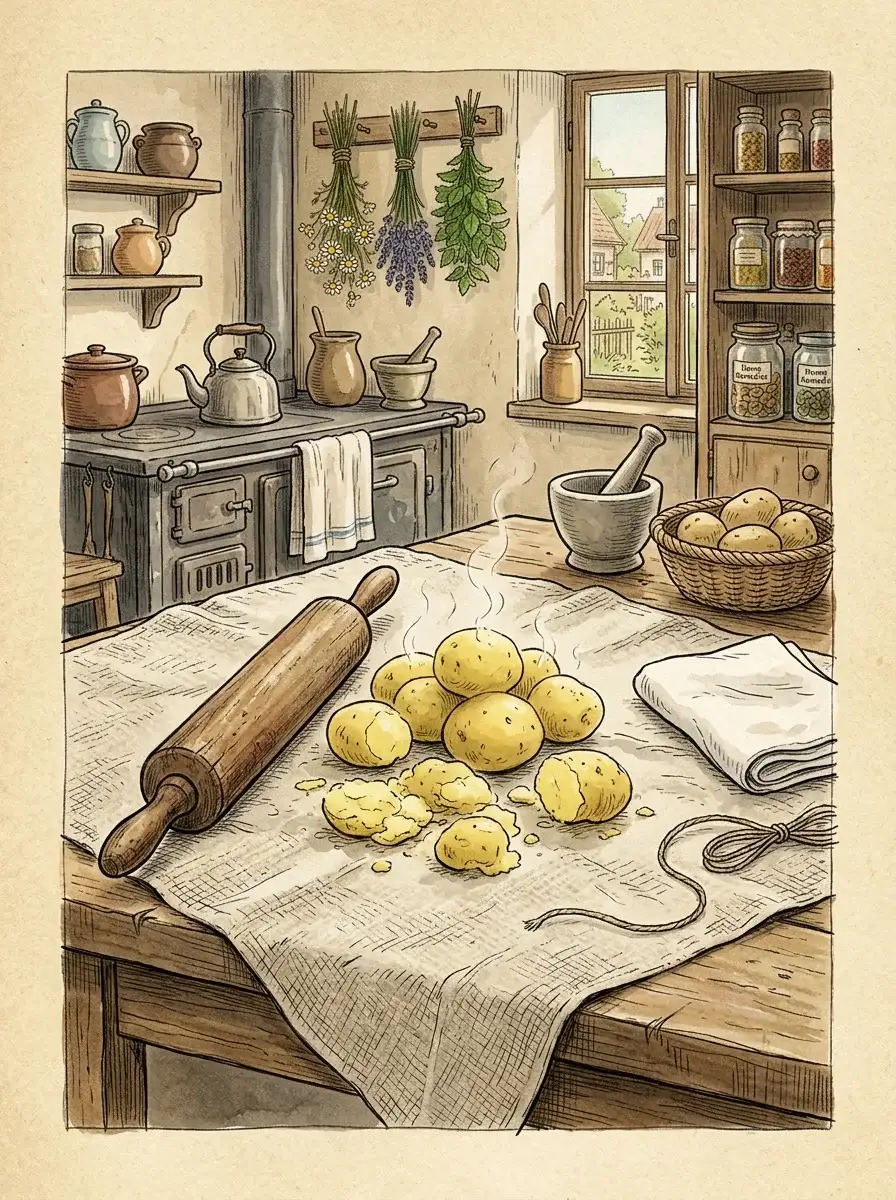 Kartoffelwickel — Illustration