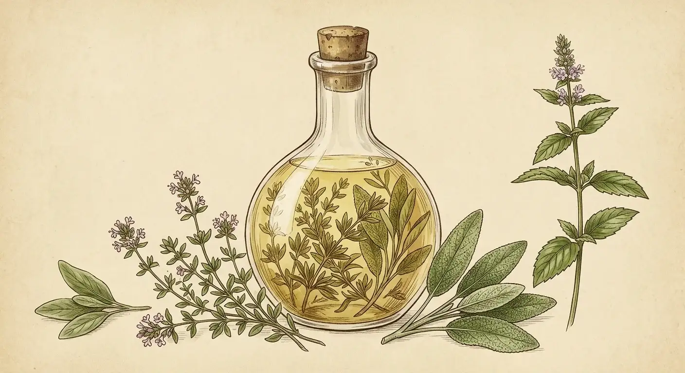 Kräuteressig ansetzen — Illustration