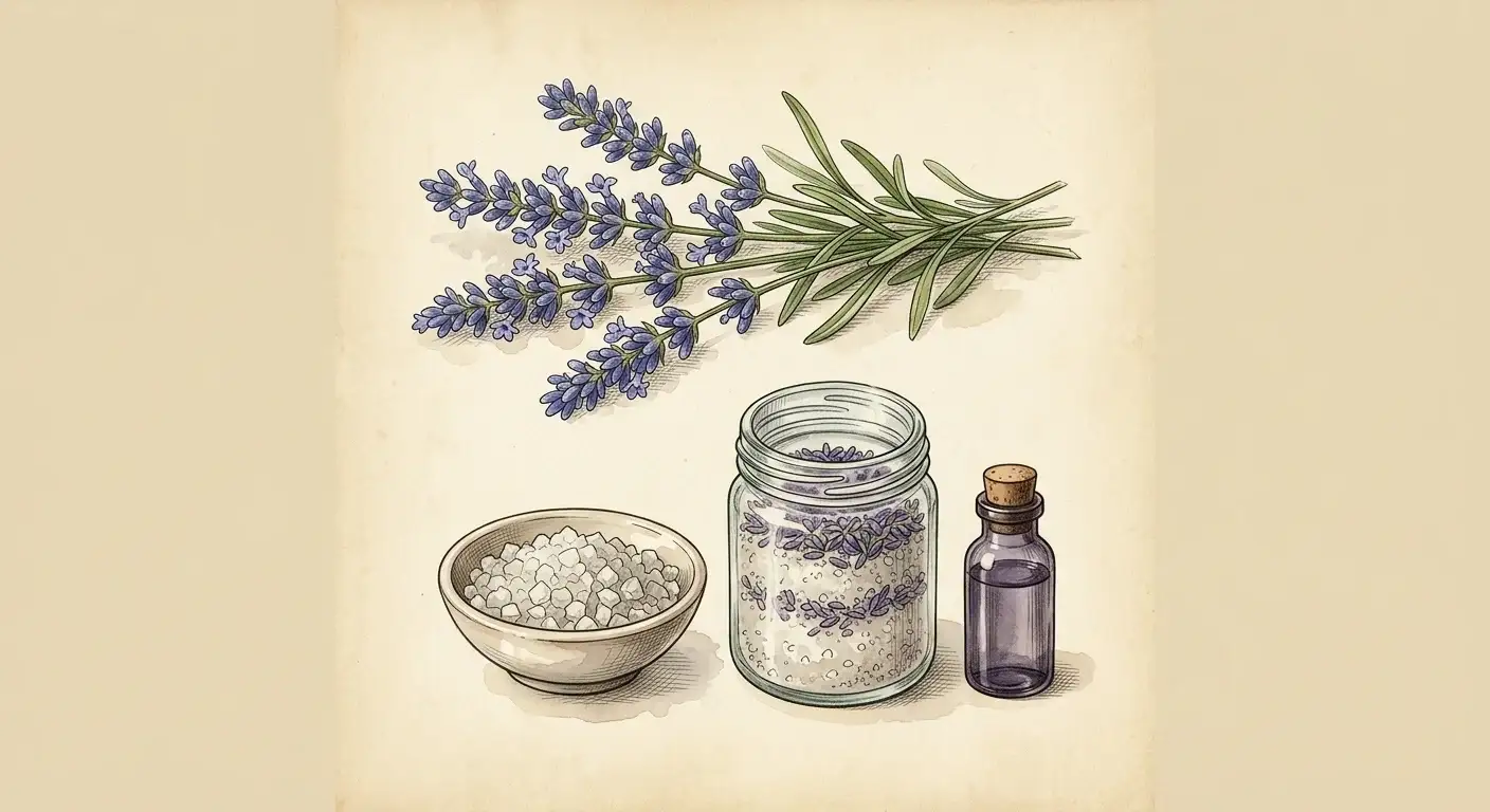 Lavendel-Badesalz — Illustration