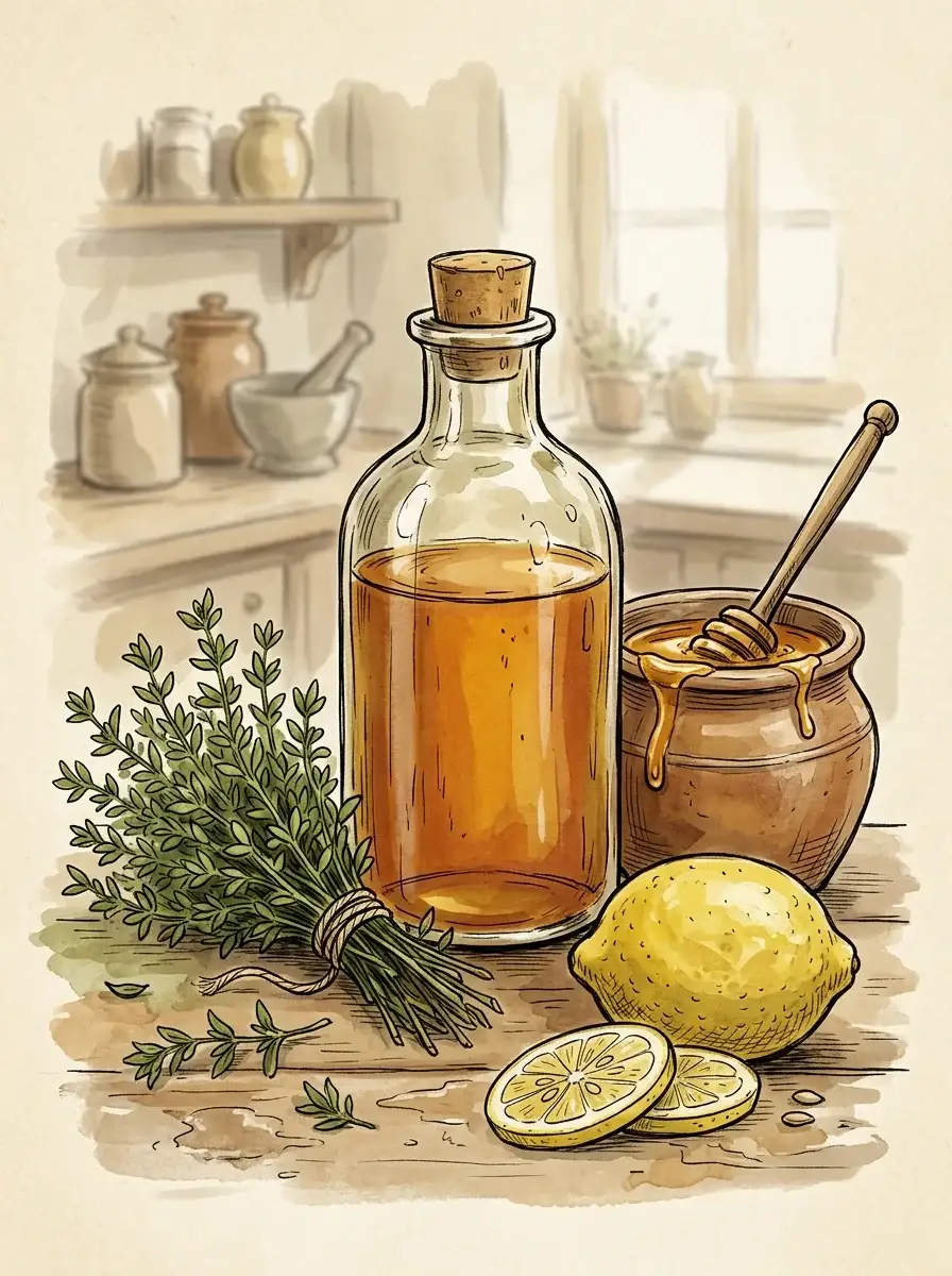 Thymiansirup selber machen — Illustration