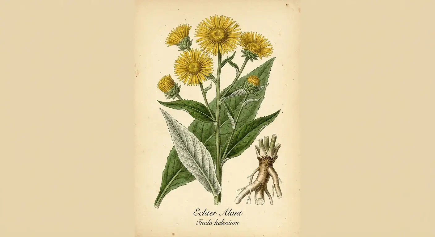 Alant — botanische Illustration