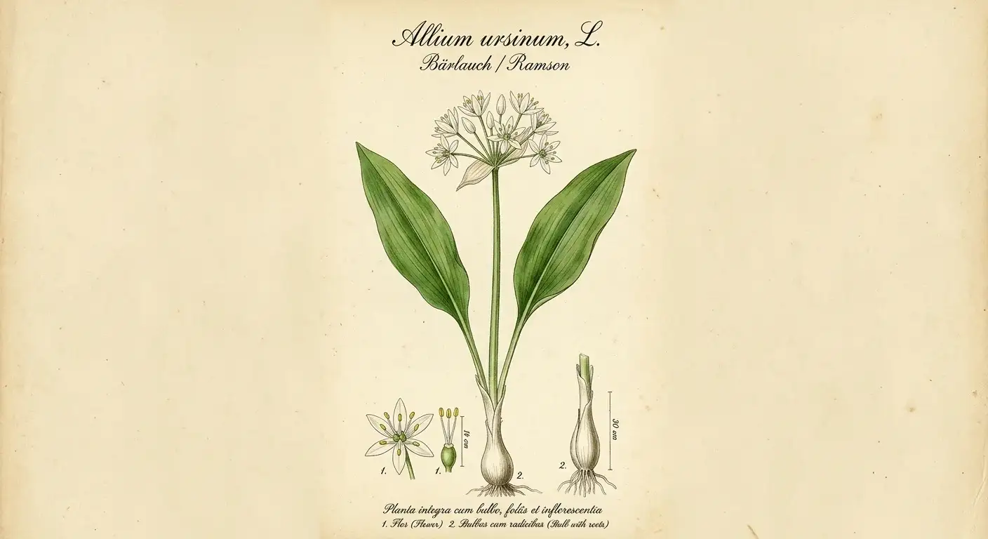 Bärlauch — botanische Illustration
