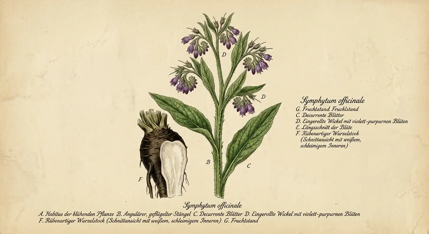 Beinwell — botanische Illustration