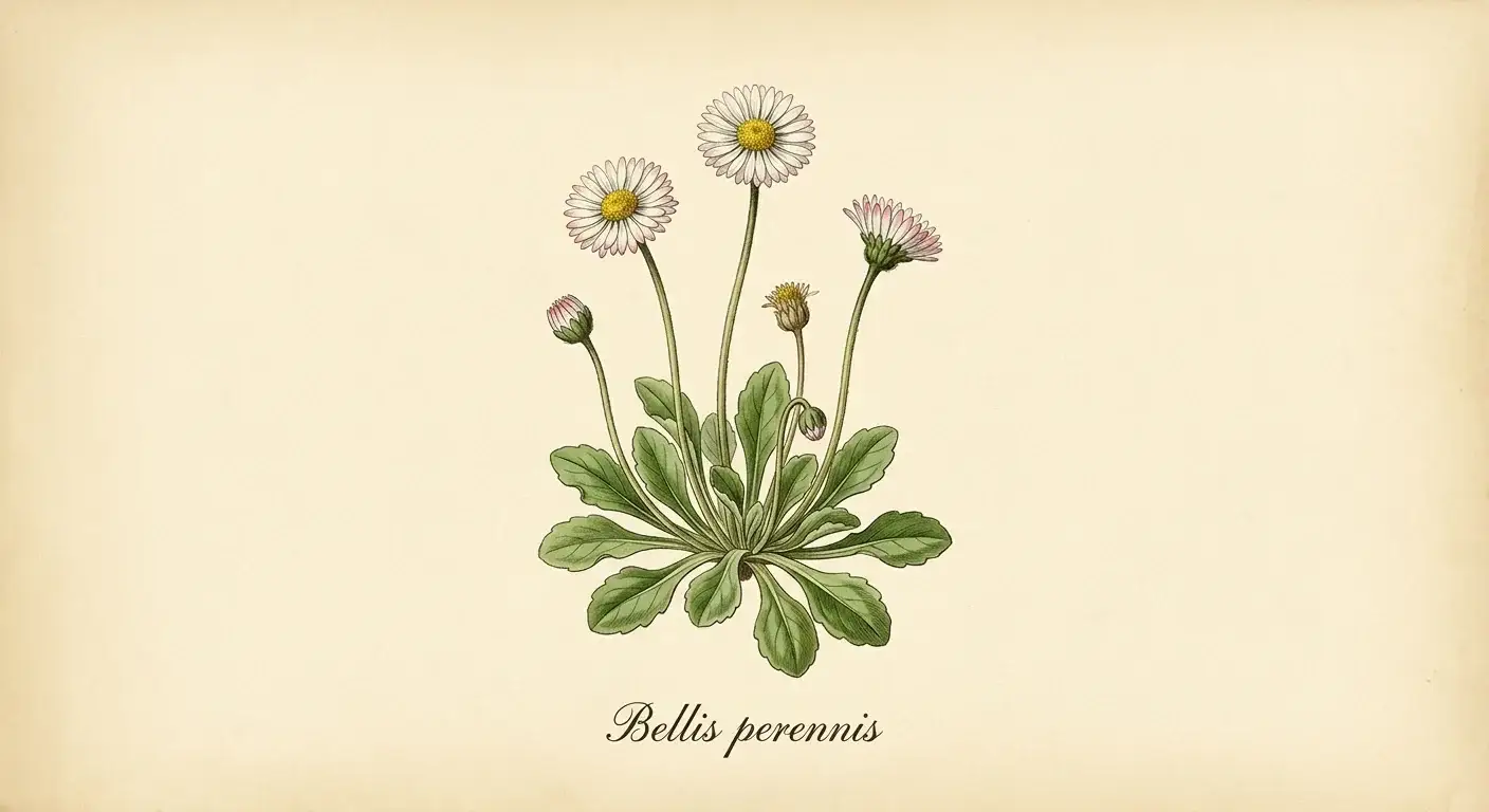 Gänseblümchen — botanische Illustration
