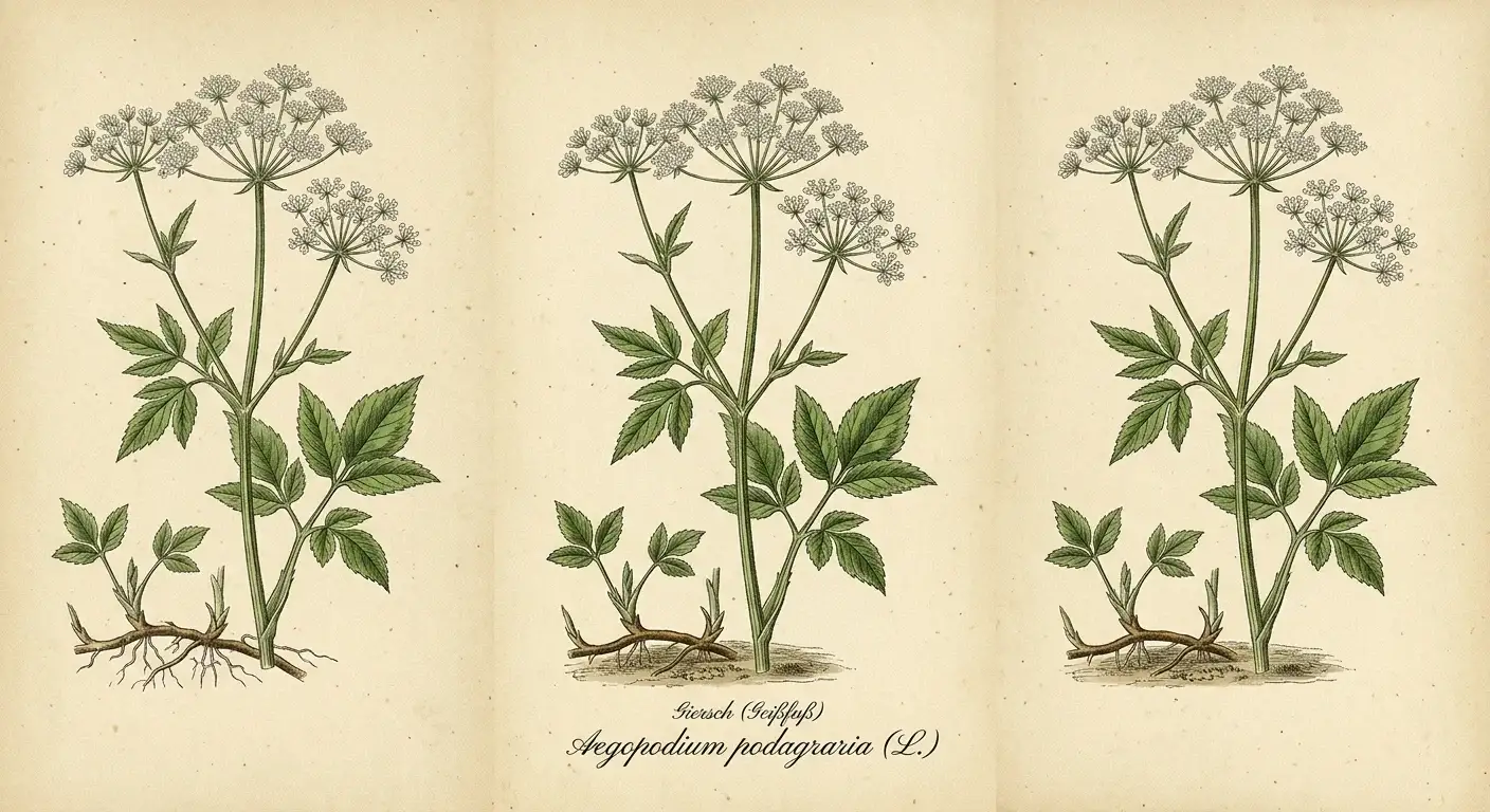 Giersch — botanische Illustration