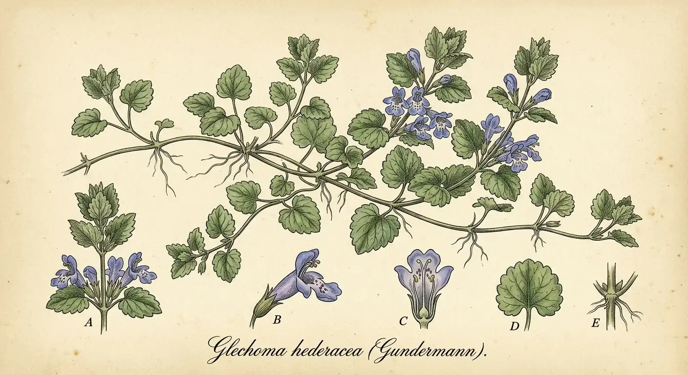 Gundermann — botanische Illustration