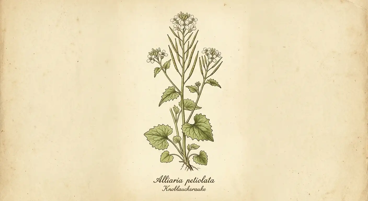 Knoblauchsrauke — botanische Illustration