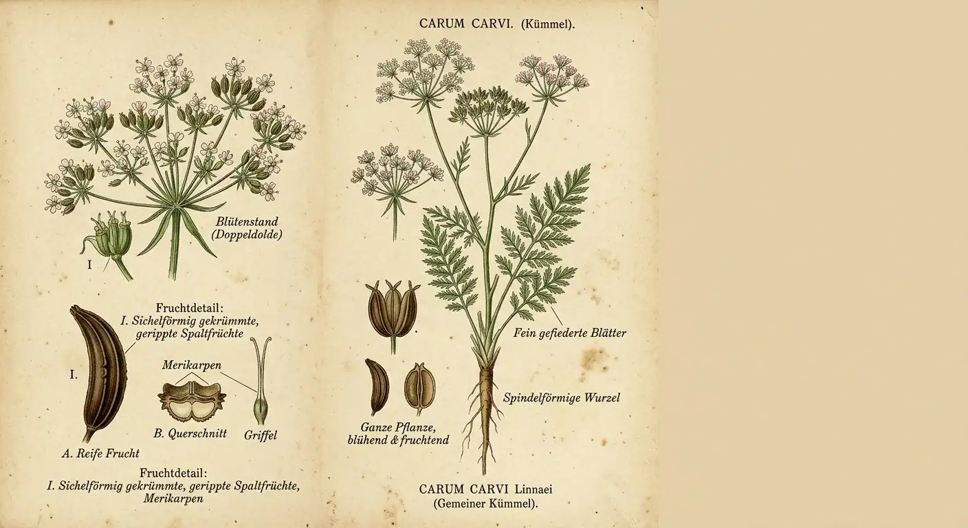 Kümmel — botanische Illustration