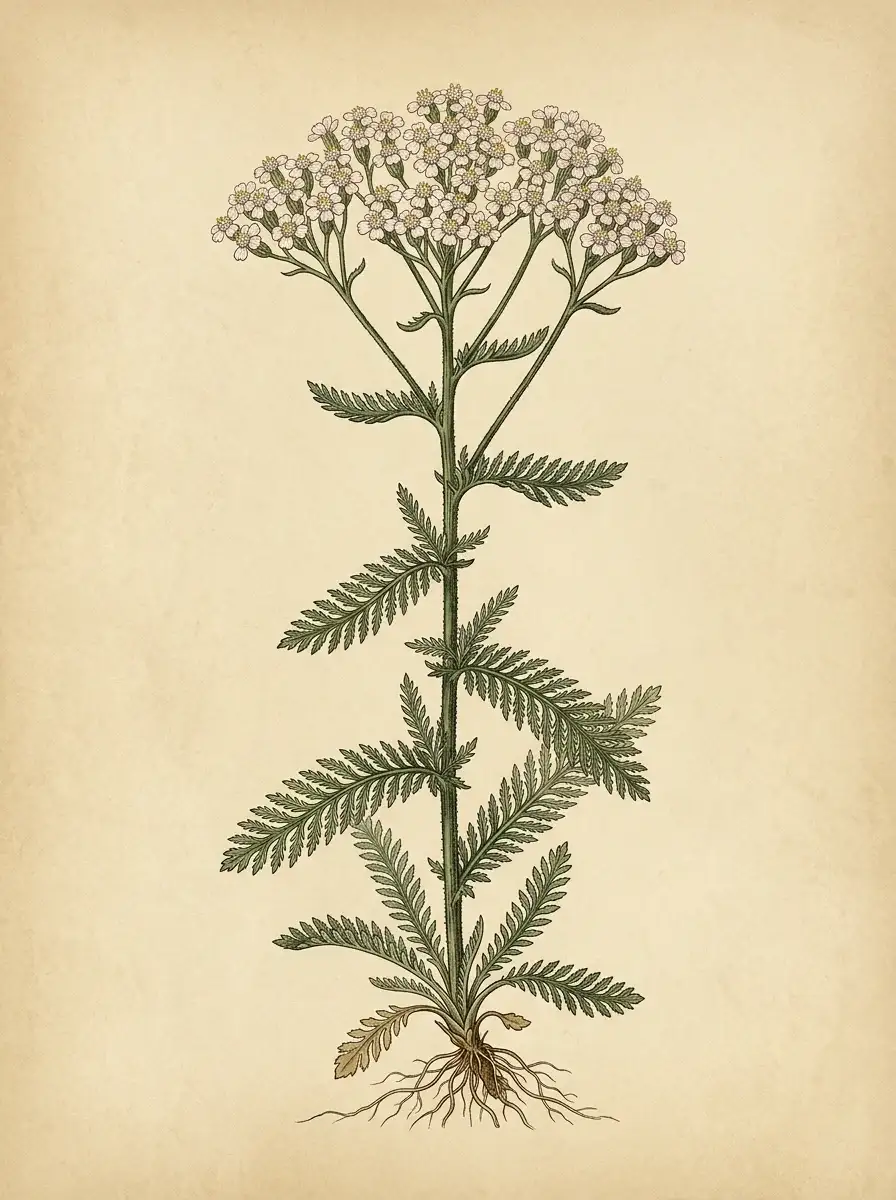 Schafgarbe — botanische Illustration
