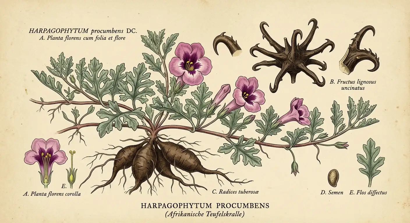 Teufelskralle — botanische Illustration