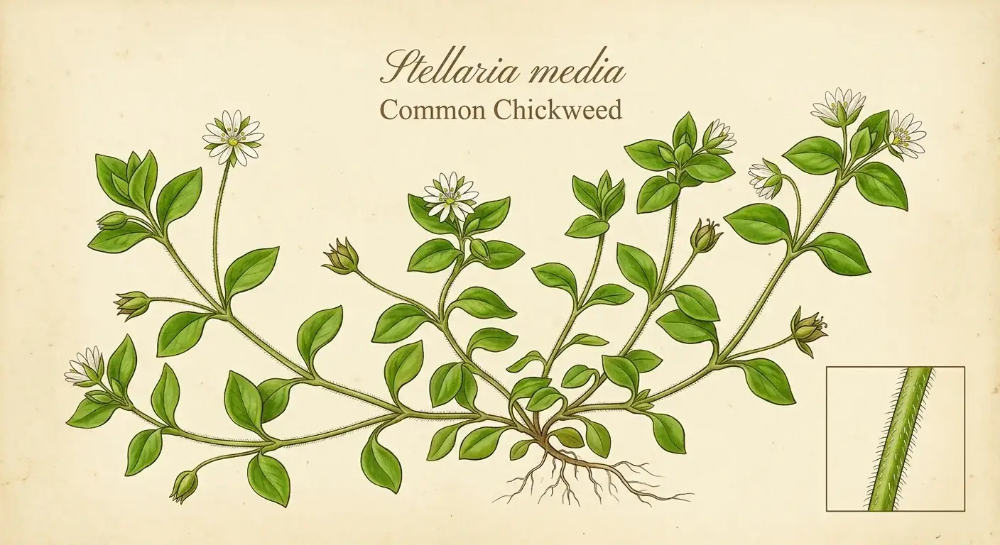 Vogelmiere — botanische Illustration