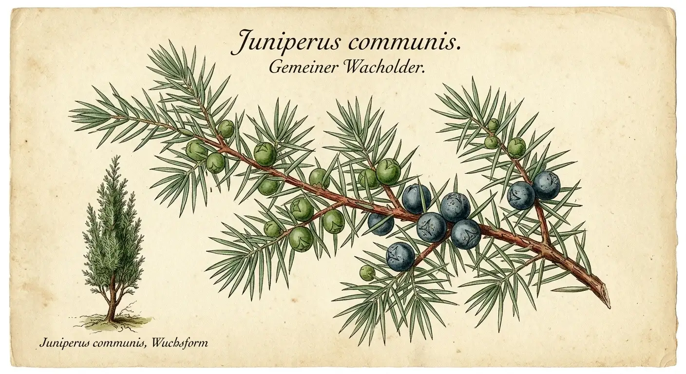 Wacholder — botanische Illustration