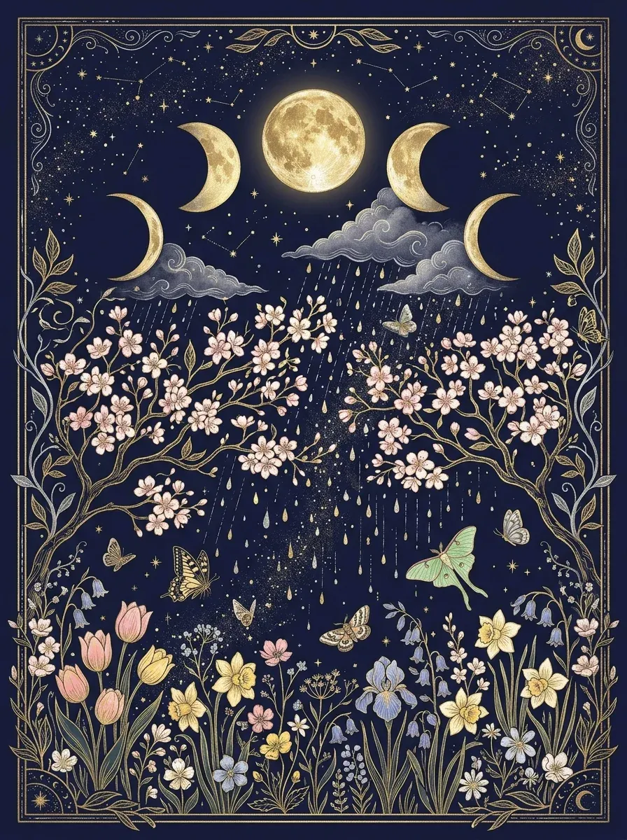 Mondkalender April 2027 — Mondphasen-Illustration