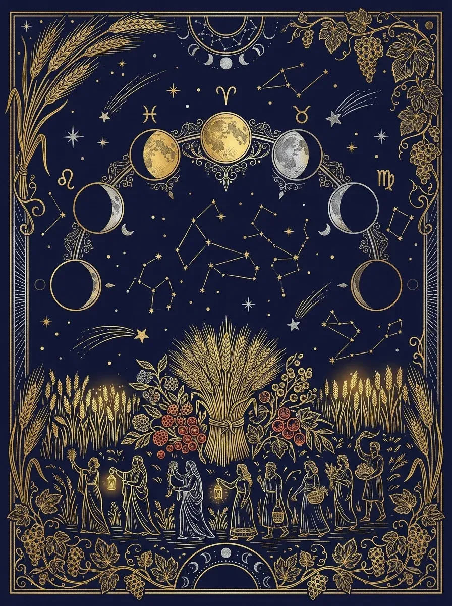 Mondkalender August 2027 — Mondphasen-Illustration