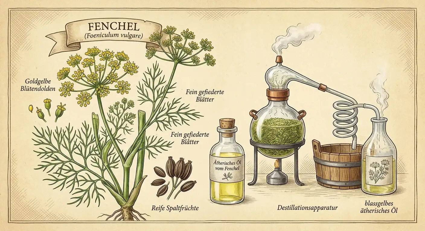 Fenchelöl (Foeniculum vulgare) — Illustration