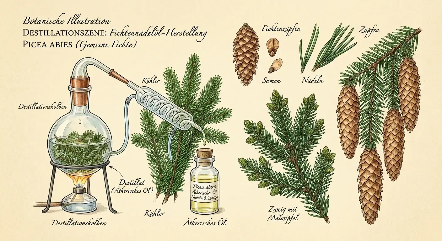 Fichtennadelöl (Picea abies) — Illustration