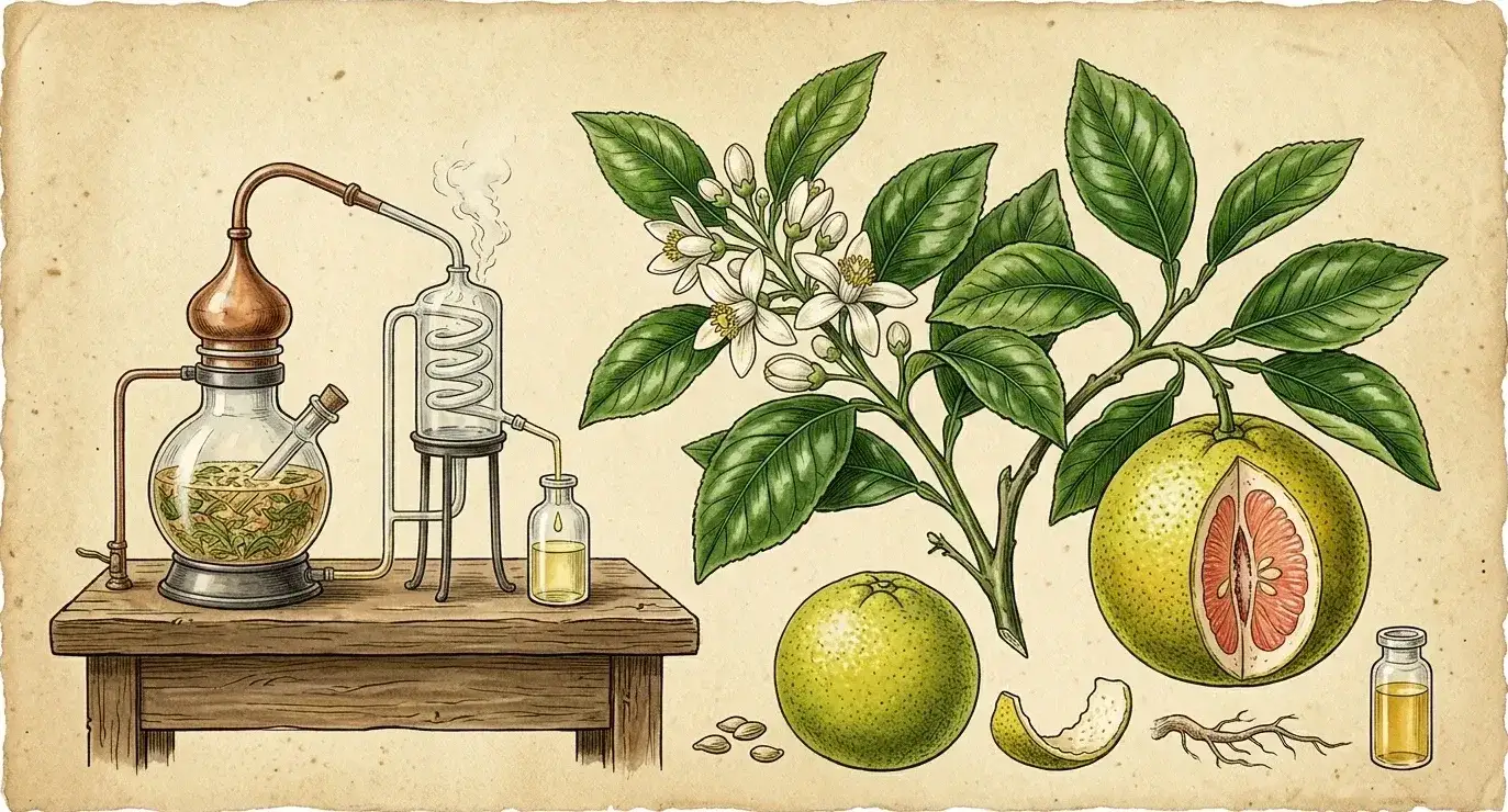 Grapefruitöl (Citrus paradisi) — Illustration