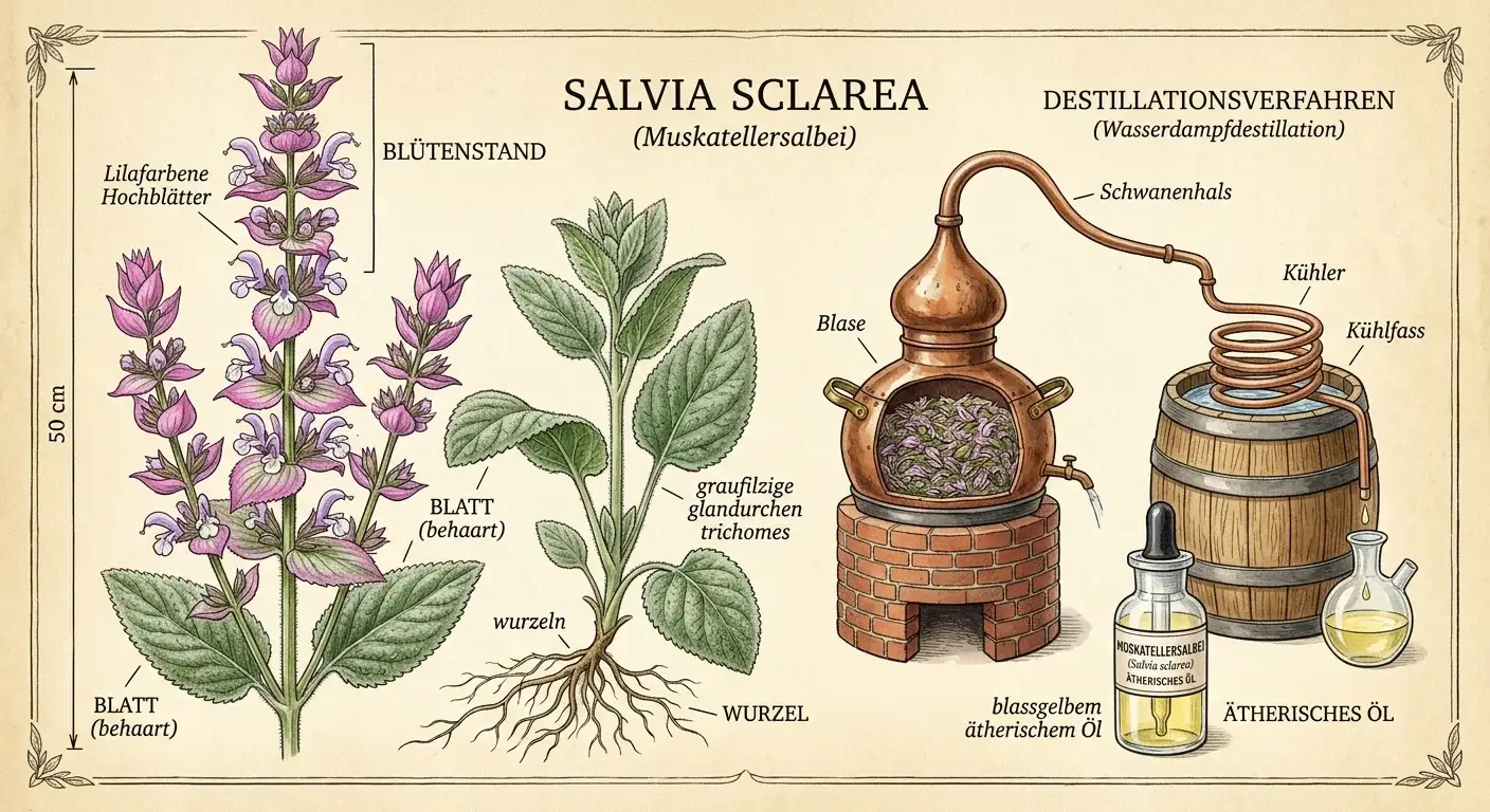 Muskatellersalbeiöl (Salvia sclarea) — Illustration