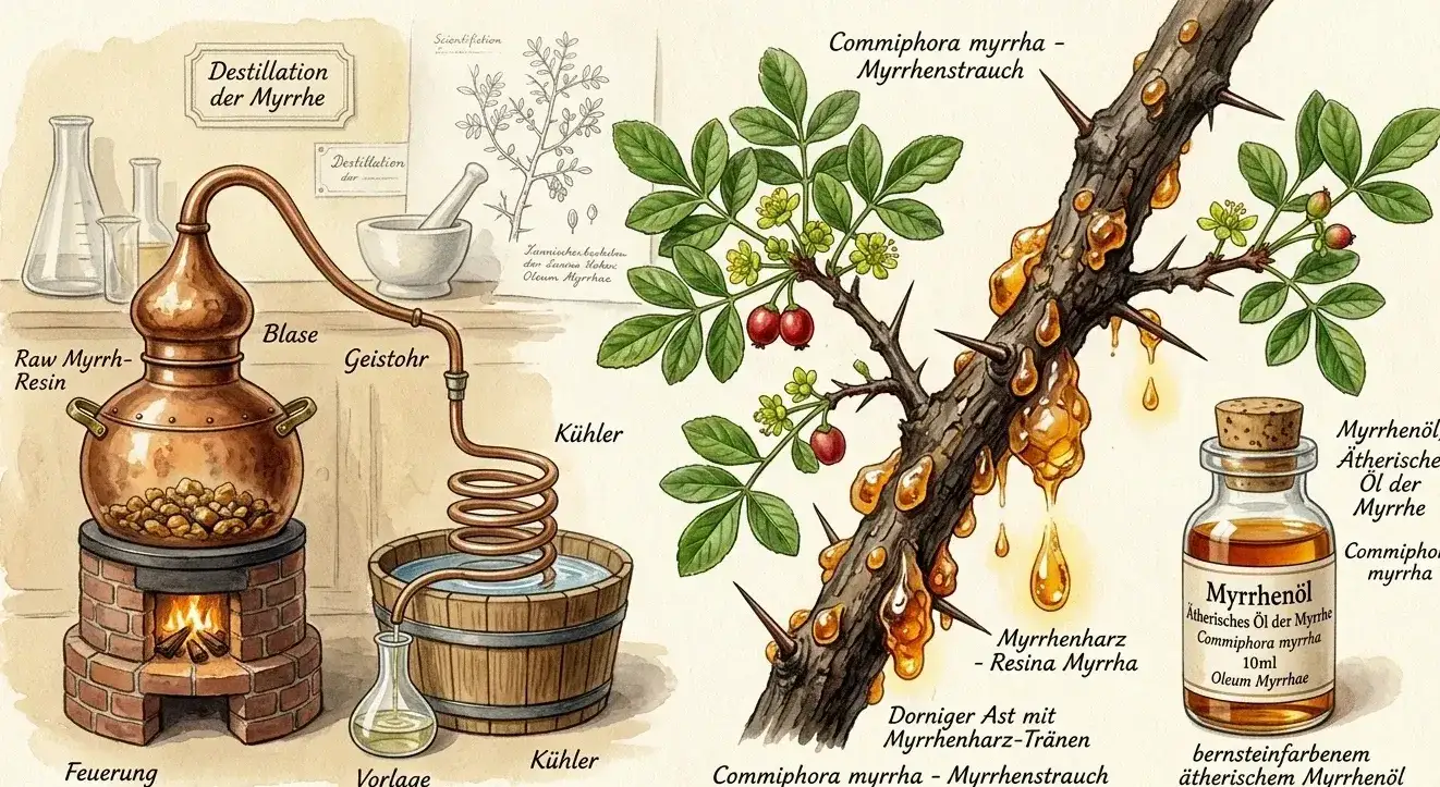 Myrrhenöl (Commiphora myrrha) — Illustration