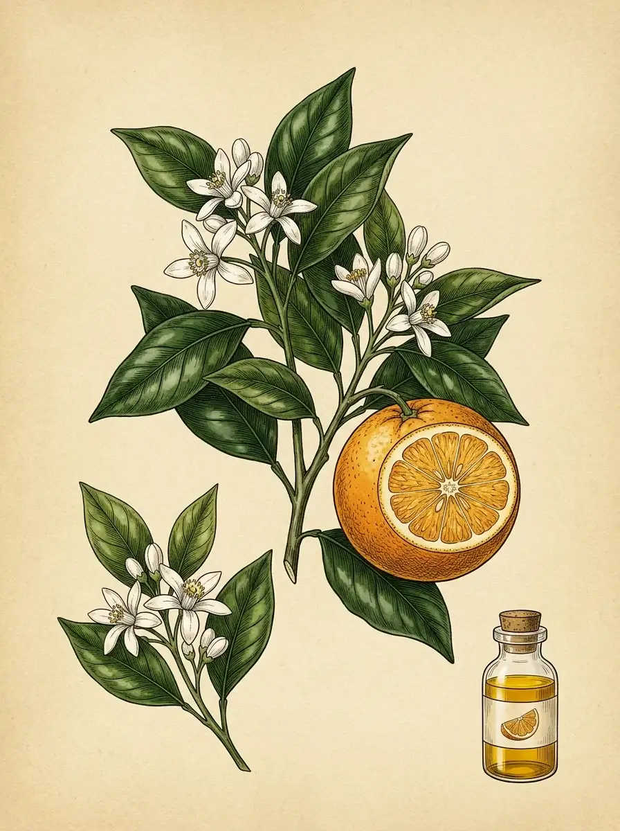 Orangenöl (Citrus sinensis) — Illustration