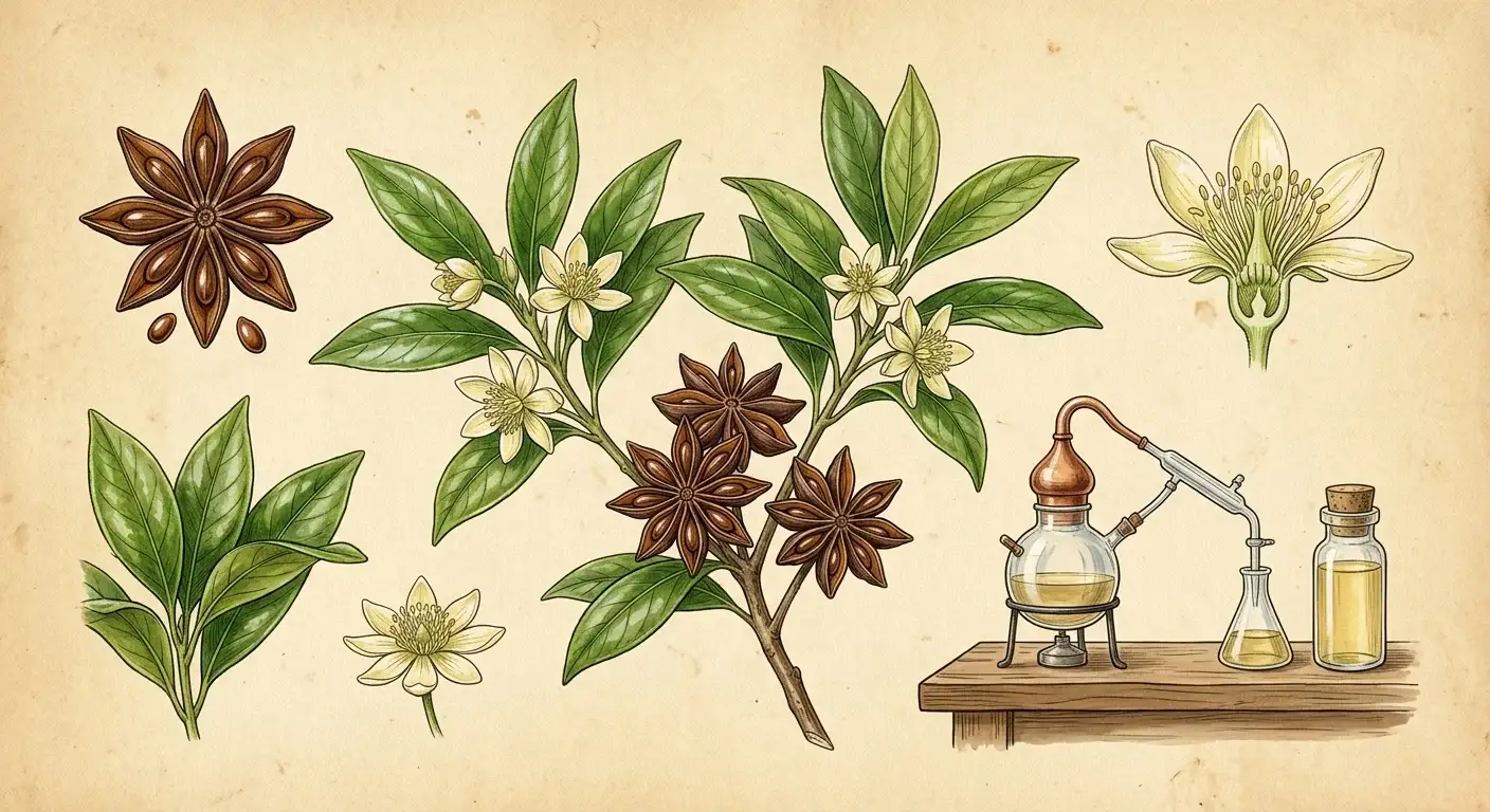 Sternanisöl (Illicium verum) — Illustration