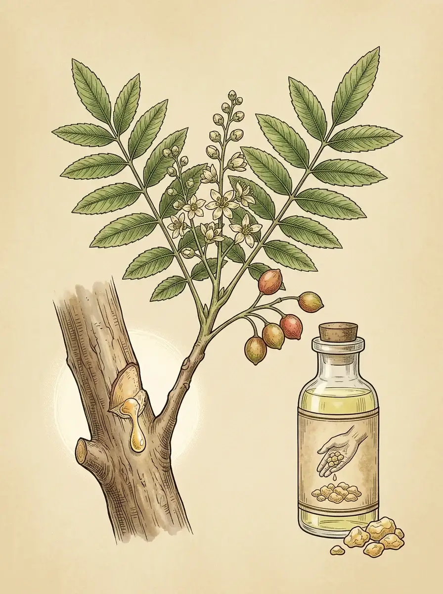 Weihrauchöl (Boswellia sacra) — Illustration