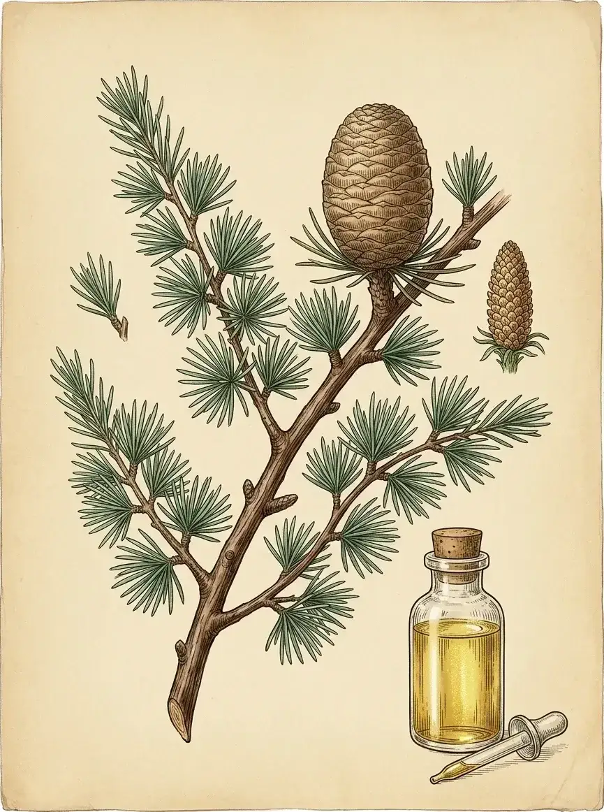 Zedernöl (Cedrus atlantica) — Illustration