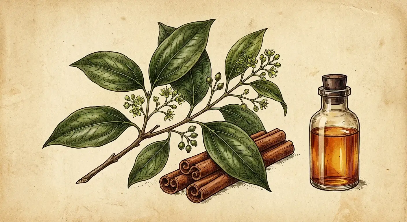 Zimtöl (Cinnamomum verum) — Illustration